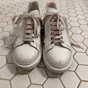 Alexander McQueen White and Pink Sneakers